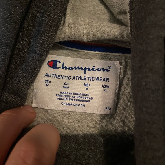 DARK GRAY CHAMPION HOODIE - Picture 6 of 6